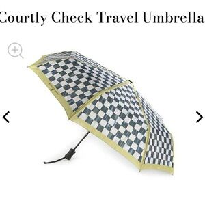 Mackenzie-Childs Courtly Check Travel Umbrella